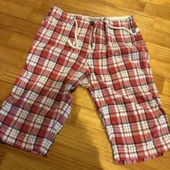 Back Number チェック柄ショートパンツ 32/L
