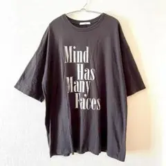☆【レリューム】Tシャツ ドロップショルダー 半袖 英字ロゴ 綿100％ F