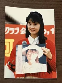 ★おニャン子クラブ河合その子1stアルバム発売イベント生写真昭和★