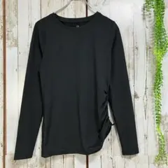 [訳あり]☆GAP ギャップ☆ロンT カットソー 長袖 S ストレッチ ブラック