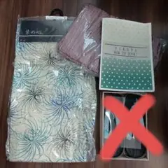 綿麻製青花柄浴衣と草履セット　夏祭り　盆踊り