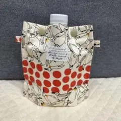 ペットボトル350㎖ パウチジュースカバー ペンギン ドット