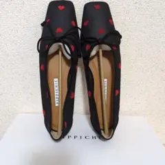 PIPPICHIC✖︎ロンハーマン　メッシュハート柄フラットシューズ PIPPICHIC ピッピシック × ロンハーマン 別注フラットシューズ