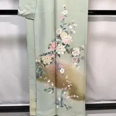 C281正絹　鈴乃屋　袷　訪問着　金彩　極美品　着物