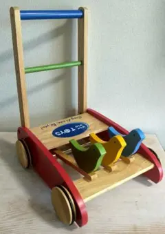 WIN TOYS 木製 手押し車 カラフル