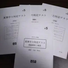 【未使用】ena 夏期学力判定テスト 小5 2023年8月