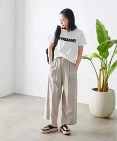 JOURNAL STANDARD ウォッシャブルコットンリネンVISワイドパンツ
