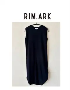 RIM.ARK リムアーク ワッフル ノースリーブ ワンピース 黒