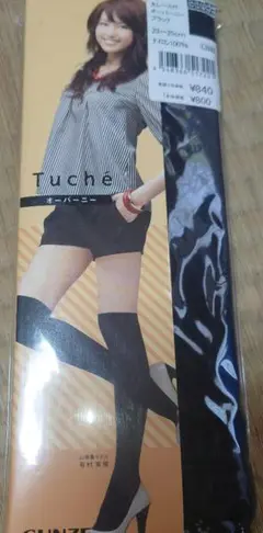 Tuché ブラック オーバーニーソックス Mサイズ