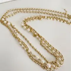 イミテーション パール 真珠 ロングネックレス