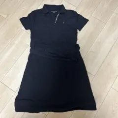 TOMMY HILFIGER ブラック ポロワンピース S/P