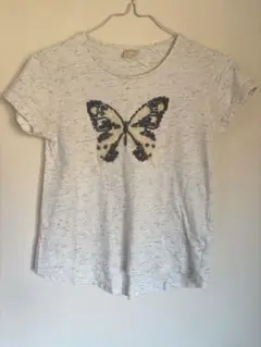 Tシャツ　Zara 140 スパンコール蝶柄