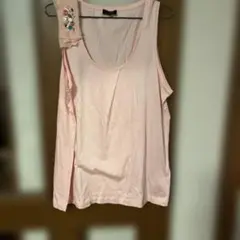 ESCADA SPORT ピンク タンクトップ ビジュー付き