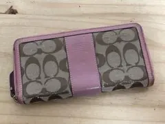 P1107-15 コーチ ラウンドジップ 長財布