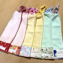 894.おりこうエプロン　おりこうタオル　タオルエプロン　6枚組　女の子