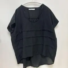 ikka 半袖シャツ L 黒