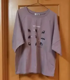 moz Sweden 薄紫 五分袖Tシャツ