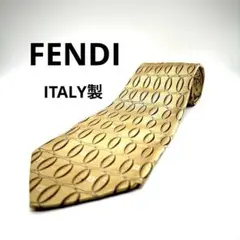極美品 フェンディ FENDI ネクタイ イタリア製 シルク 刺繍 571712