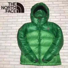 美品 ノースフェイス ダウンジャケット サミットシリーズ レディースS グリーン