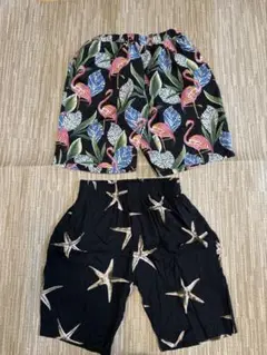 完売品　大人気cocaハーフパンツ 130ヒトデ柄　フラミンゴ柄