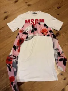 MSGM フラワープリント Tシャツ