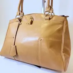 美品　傳濱野　トートバッグ　肩掛け可能　南京錠　肩掛け可　レザー本革