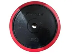 ○②【新品未使用】stronger ラバー付きプレート レッド 15kg×1枚