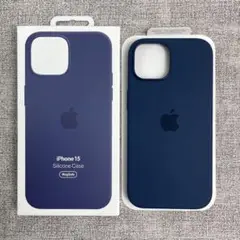 「新品未使用」iPhone 15 シリコンケース ストームブルー MagSafe
