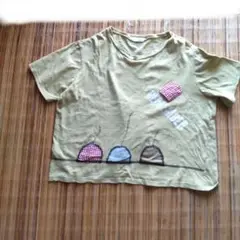 アップリケデザインユーズド加工Tシャツ(M～L)