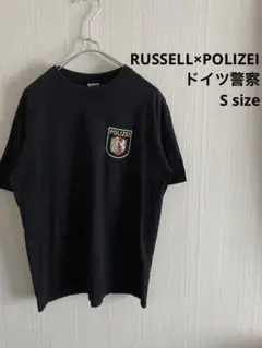 RUSSELL×POLIZEI ラッセル×ポリツァイ ドイツ警察 Tシャツ 刺繍