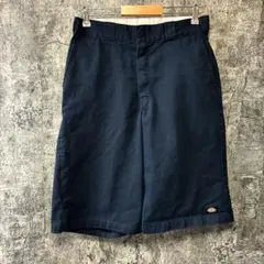 即日発送！Dickies 紺色ネイビー 股下長いタイプ ワークパンツ メンズ古着