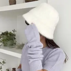 【新品未使用】秋冬　Heather シャギーハット バケハ