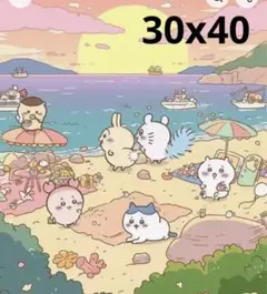 ダイヤモンドアート　キット　ちいかわ　うさぎ　ハチワレ　ビーチ　ビーズアート