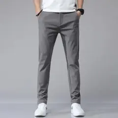 ダークグレー 2XL 通気性 カジュアル パンツ ロング 仕事 ズボン ゴルフ