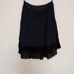 ユナイテッドアローズ ネイビー ブラック プリーツスカート