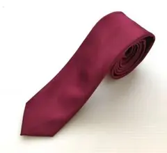 ワインレッド 無地 ネクタイ
