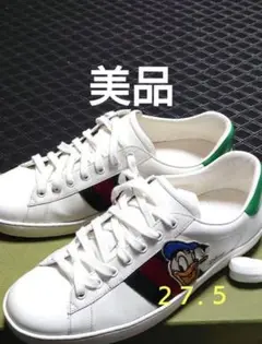 ☆美品☆【GUCCI×Disney】グッチ×ドナルド　ハイカットスニーカー 2025年最新】gucci ドナルド スニーカーの人気アイテム - メルカリ