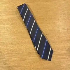 【ほぼ新品】RESPECTNERO ネイビー ストライプ ネクタイ フォーマル