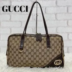 【美品】GUCCI ハンドバック ニューブリット GGキャンバス シェリーライン