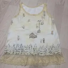 フランシュリッペ　スキー柄　タンクトップ　yukiemon