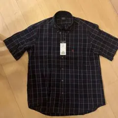 新品！タグ付き　POLO 半袖チェックシャツ LL