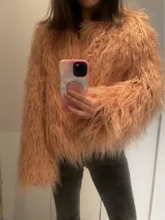 【着画あり•写真じゃ伝わない程可愛い♡】フェイクファーコート•ショート丈