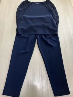 ケープデザインパンツスーツ　セレモニー ネイビー　Mサイズ