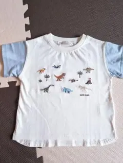 petit main 恐竜刺繍 Tシャツ 100