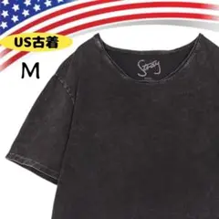 47130【アメリカ古着】 ブラックデニム風 Tシャツ M黒 USAヴィンテージ