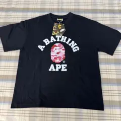 新品 APE エイプ ロゴプリント 半袖Tシャツ ブラック Mサイズ 即購入OK