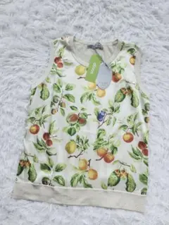 【新品】ダーマコレクション　フルーツ柄　シルクニットオーバー
