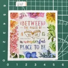 「Between the pages of a book」読書名言ステッカー