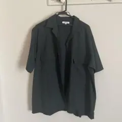 GLOBAL WORK 半袖シャツ L ダークグリーン