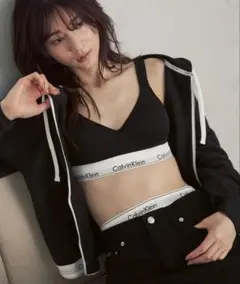 Calvin Klein Icon Cotton ブラックブラレット S